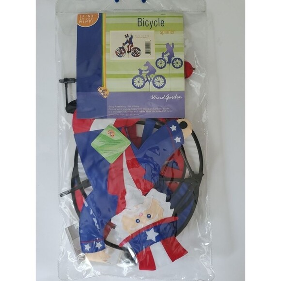 Premier Kites Uncle Sam 20" Bicycle Spinner Red White Blue Wind Garden SKU 25997 - Picture 1 of 9